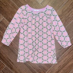 Hanna Andersson Pink and White Floral Long Sleeve Dress